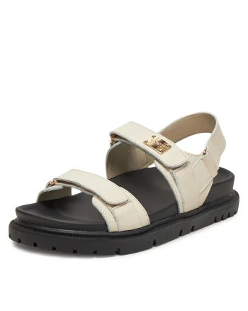 Sandale dama,  bej, piele naturala