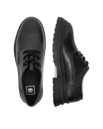 Pantofi barbati,  piele naturala, negru, Negru
