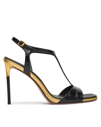 Sandale dama,  ROSEMARY-LT1520-2, piele naturala, negru