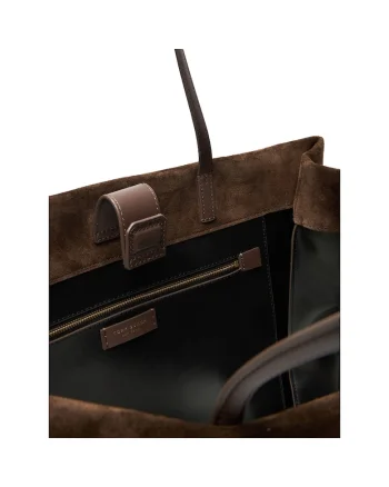 Geanta dama  Ella Suede Tote, culoare Pine Bark, dimensiuni 1709