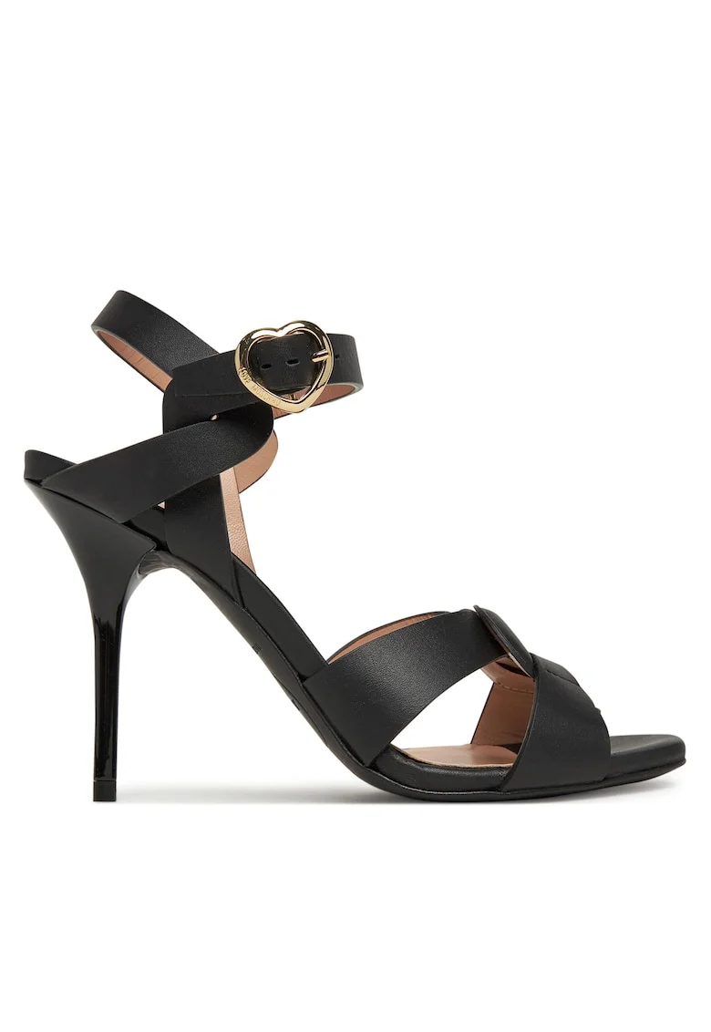 Sandale dama  piele naturala, negru,