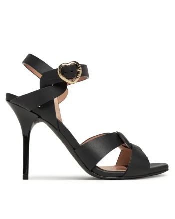 Sandale dama  piele naturala, negru,