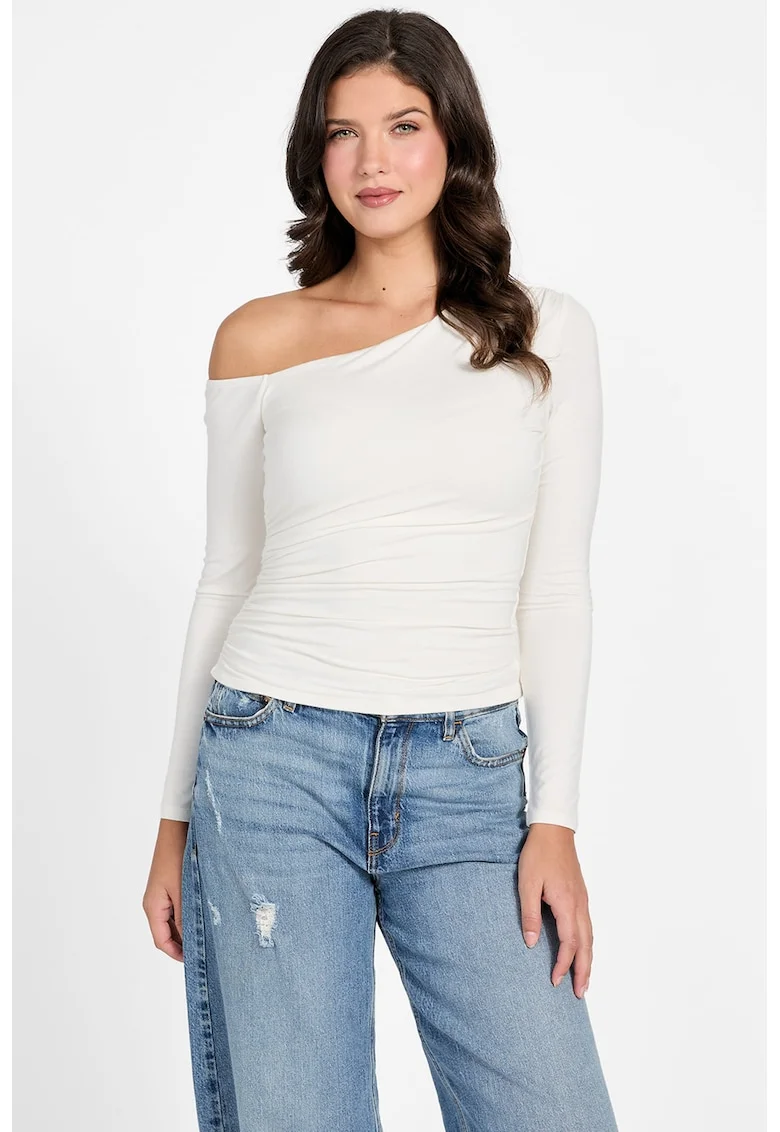 Bluza slim fit, Alb
