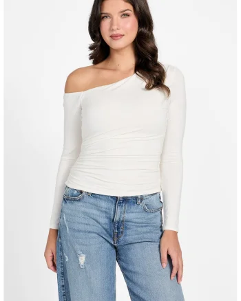 Bluza slim fit, Alb