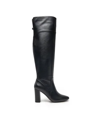 Cizme dama,  piele naturala, negru, Negru