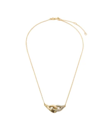 Bratara dama  Gold/Crystal, interlocking, 783