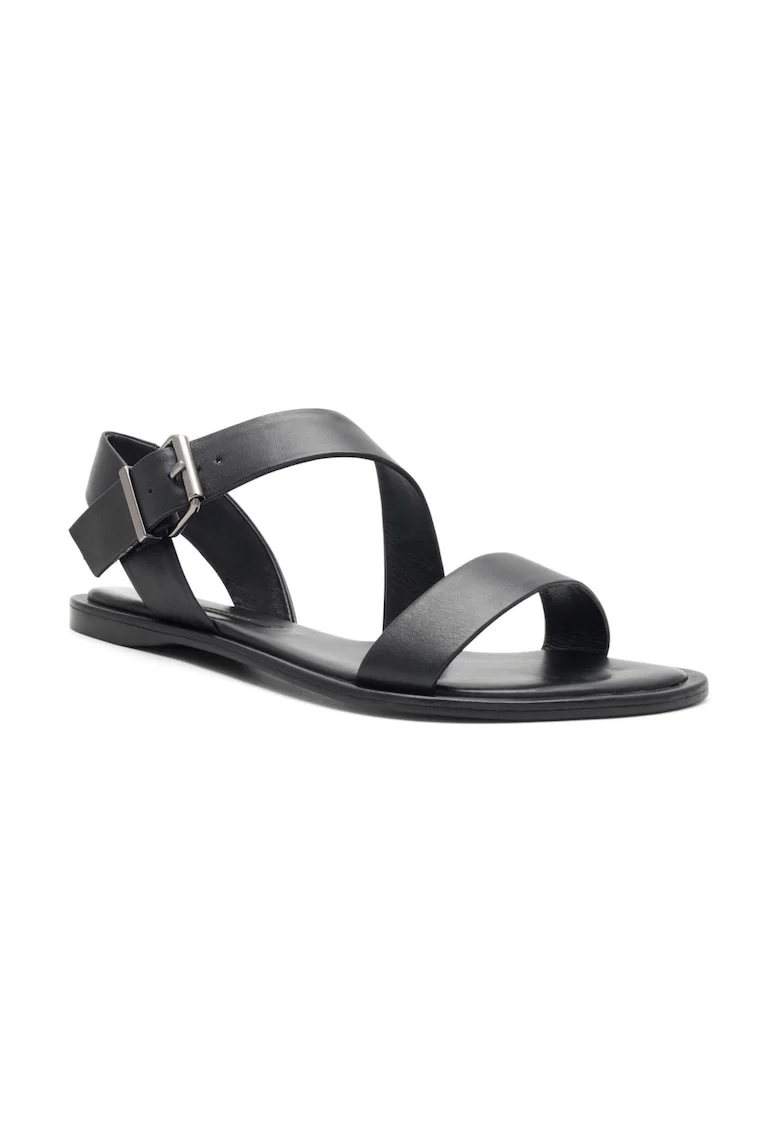 Sandale dama,  384816, Piele naturala, Negru