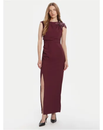 Rochie de seara dama  bordo, fabricatie de calitate