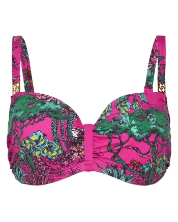 Top de baie dama,  roz/verde