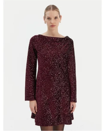 Rochie de cocktail dama  visiniu, fabrica de calitate