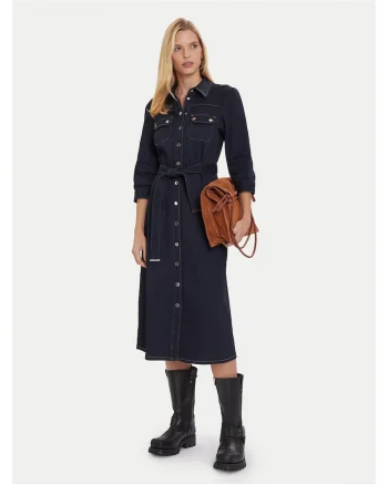 Rochie din denim pentru femei  bleumarin