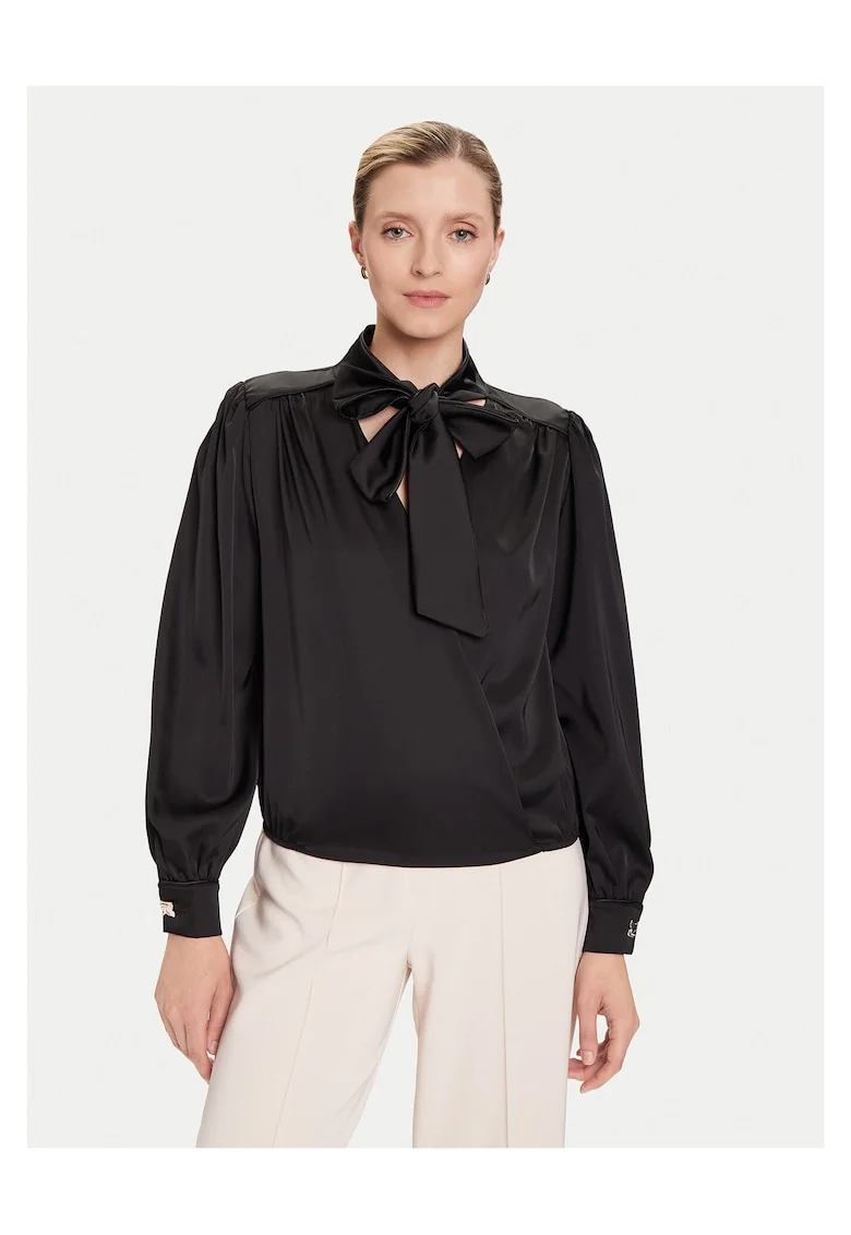 Camasa dama  negru, lucioasa