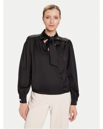 Camasa dama  negru, lucioasa