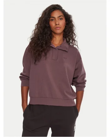 Hanorac dama  violet, cu guler
