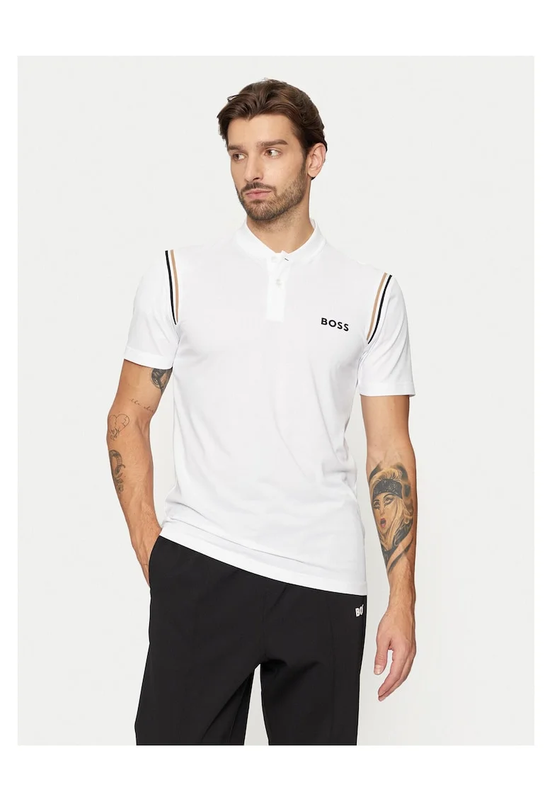 Tricou barbat  alb, bumbac,