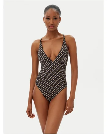 Costum de baie dama  negru/maro