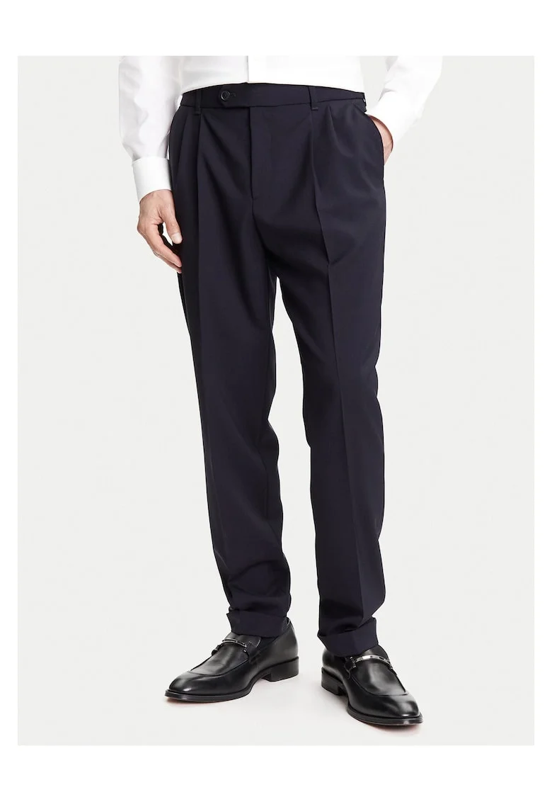 Pantaloni barbati,  bleumarin, stil elegant