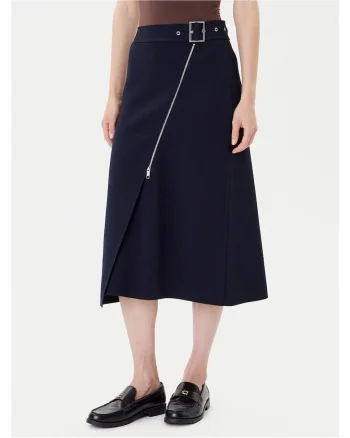 Fusta Midi  bleumarin, femei, 2 caracteristici