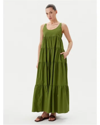 Rochie de vara dama  verde, 100% bumbac