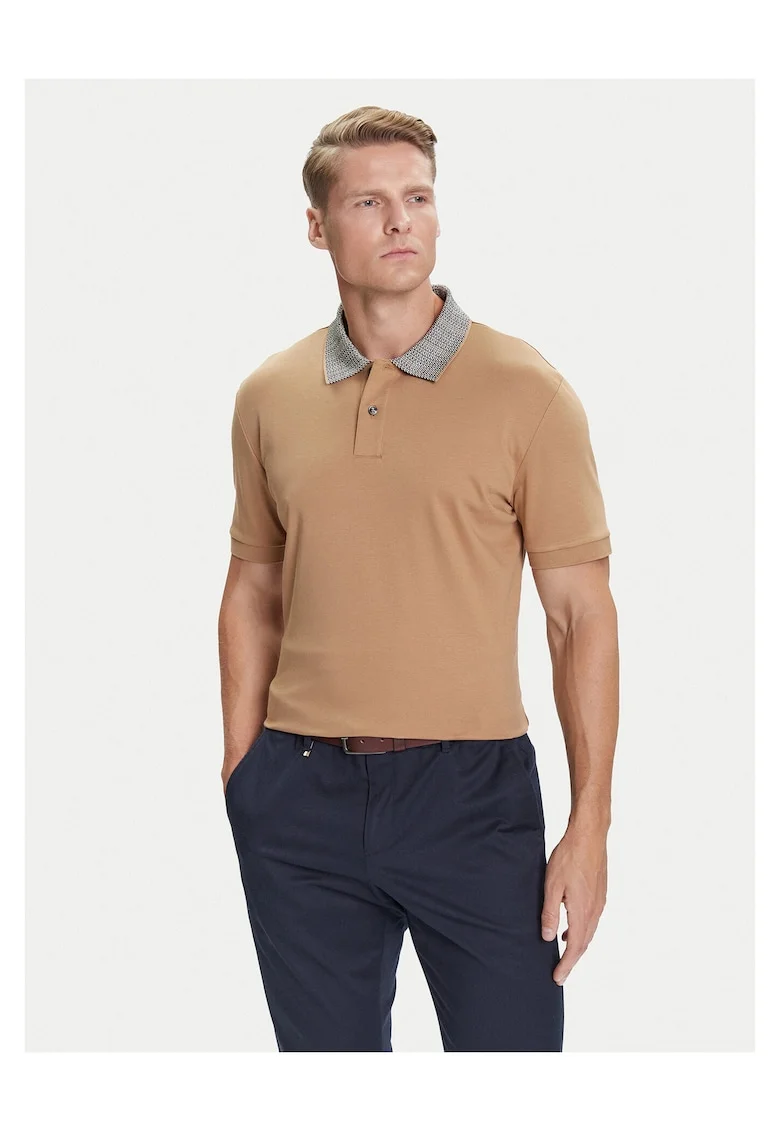 Tricou barbati  bej, bumbac, polo