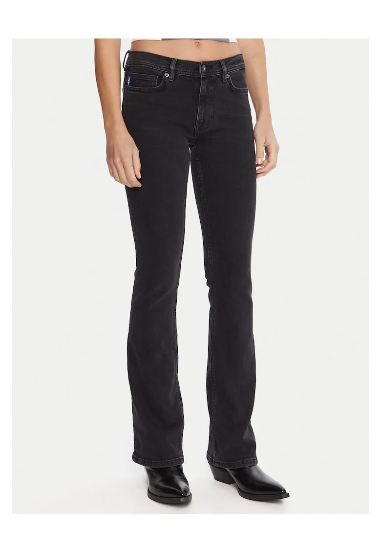Blugi dama  model Flare Fit, Negru,