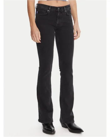 Blugi dama  model Flare Fit, Negru,