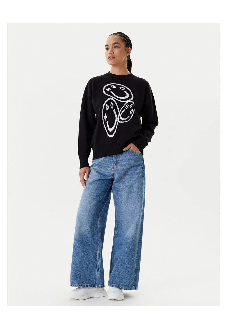 Pulover femei,  negru, moale