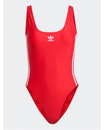 Costum de baie dama  rosu, o piesa