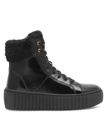 Ghete dama RST-C1039-01SB,  Piele naturala, Negru