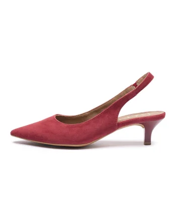 Pantofi slingback de piele Sarah, Visiniu