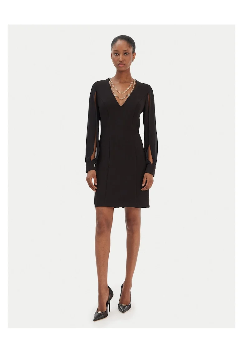 Rochie mini de cocktail,  negru, fabrica de calitate