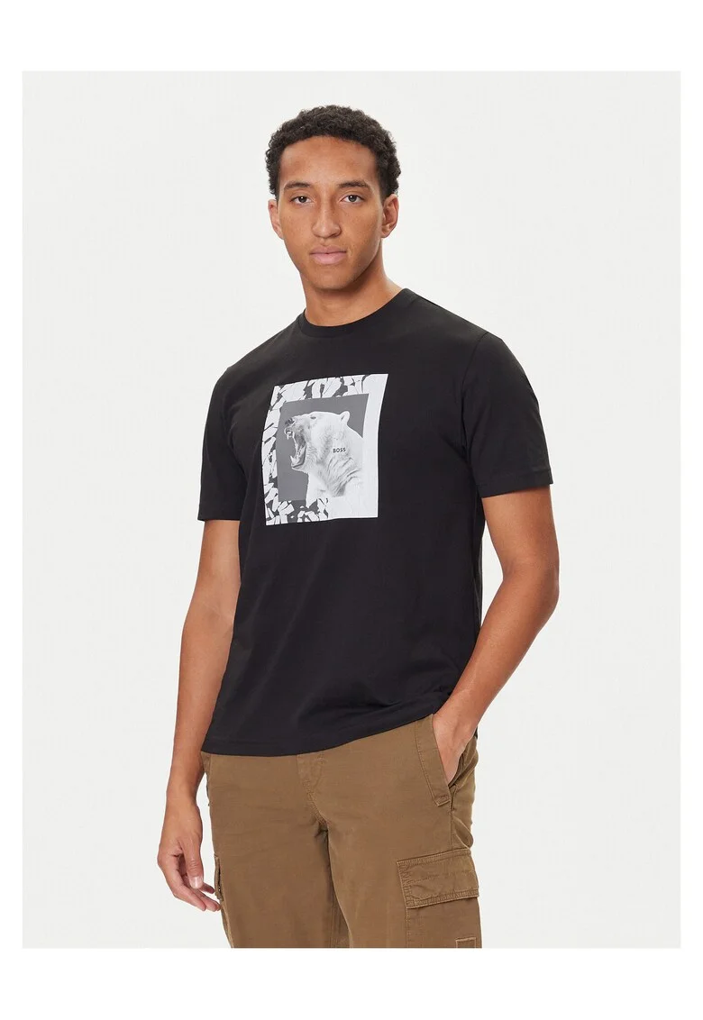 Tricou barbat  negru, din bumbac