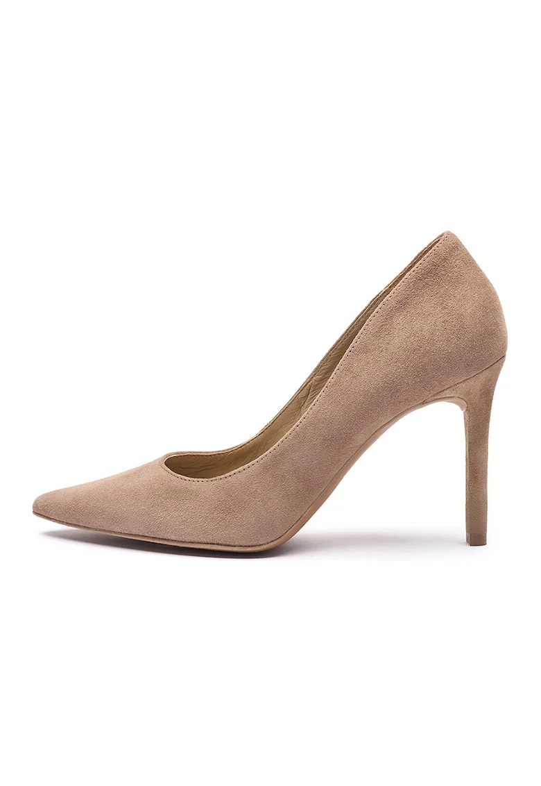 Pantofi stiletto de piele Linsey, Maro