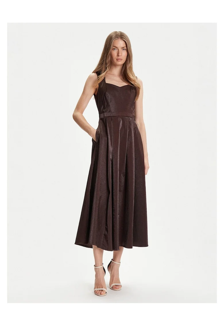 Rochie de cocktail,  maro, fabrica usoara