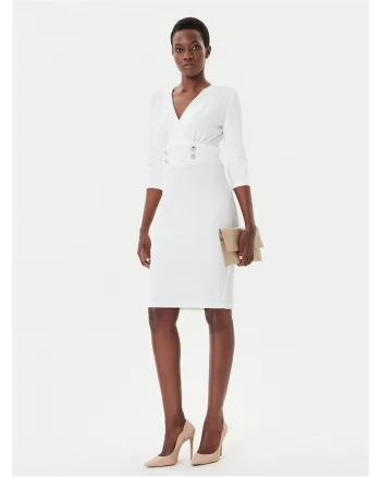 Rochie de cocktail dama  alba, fabrica usoara