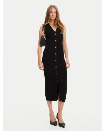 Rochie tricotata de dama  negru, fabrica de calitate