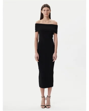 Rochie tricotata de dama  negru,