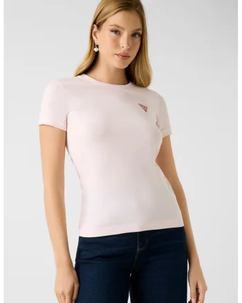 Tricou slim fit cu logo, Roz/Roz pal