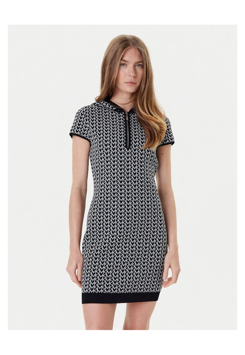 Rochie tricotata de dama  gri, fabricata din material de calitate