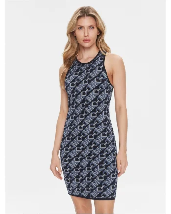 Rochie de vara,  bleumarin, fabric usor