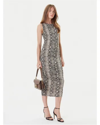Rochie de cocktail dama  gri, din material elegant