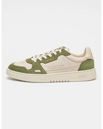 Pantofi sport cu insertii din piele Dice Lo, Verde feriga/Bej deschis