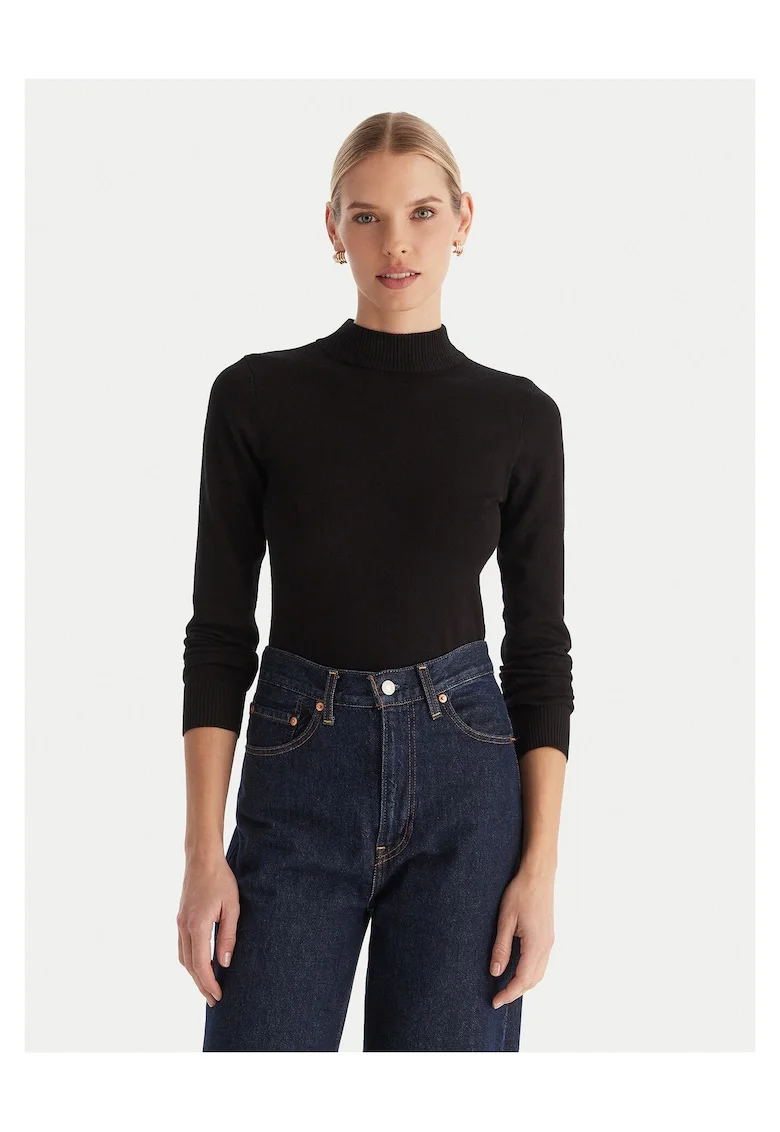Pulover dama  negru, tricotat