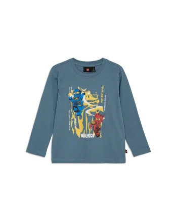 Bluza cu maneca lunga pentru copii,  albastru, cu imprimeu