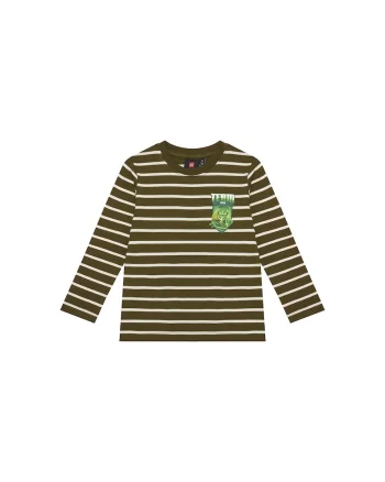 Bluza cu maneca lunga pentru copii,  verde/crem