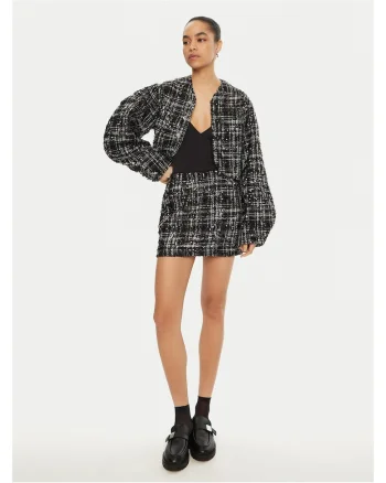 Fusta mini,  negru/alb