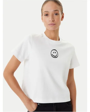 Tricou dama  alb, bumbac