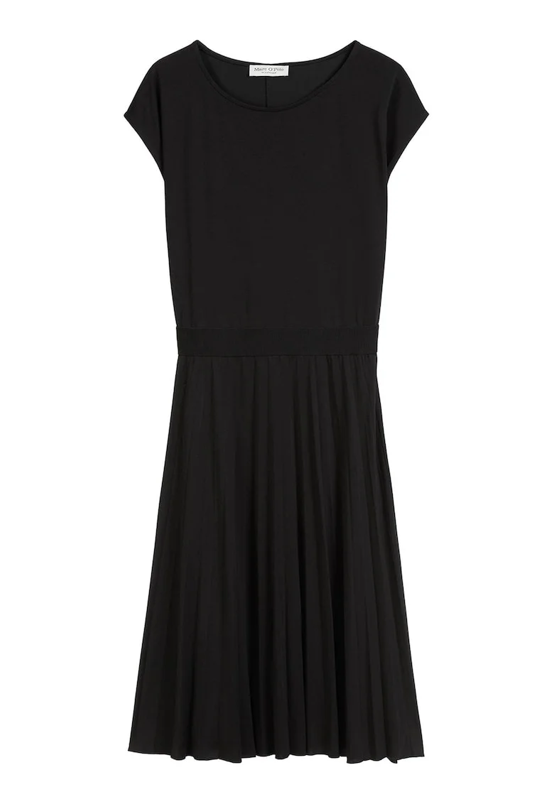 Rochie de zi,  neagra, din material usor