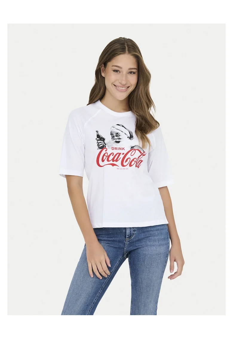 Tricou dama  alb, 100% bumbac