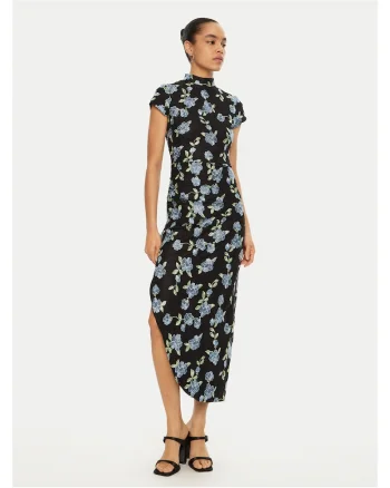 Rochie casual de dama  negru, colorat